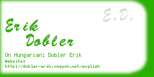 erik dobler business card
